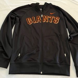 S Nike San Francisco Giants Black Embroidered Zip Adult Small Sweatshirt MLB